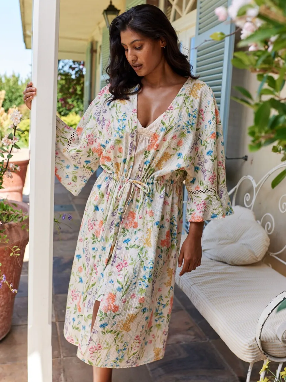Laura Ashley lichtgewicht seersucker kamerjas