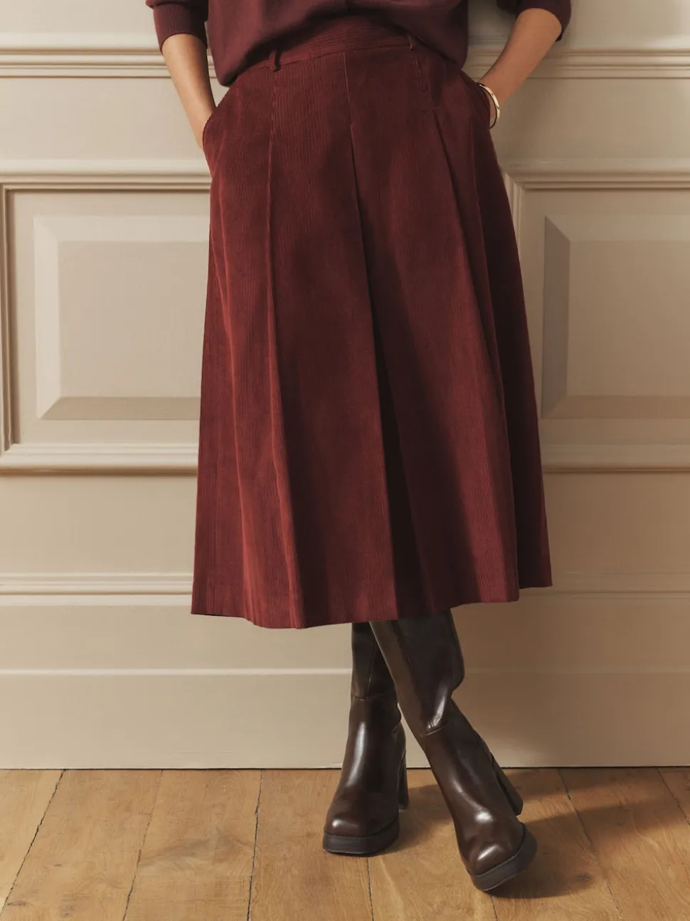 Laura Ashley Maxi Cord Skirt