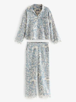 Laura Ashley Oastbrook Double Cloth Cotton Pyjamas