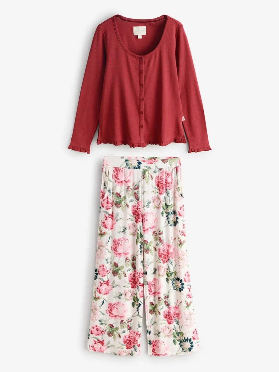 Laura Ashley Pointelle jersey pyjama's met lange mouwen