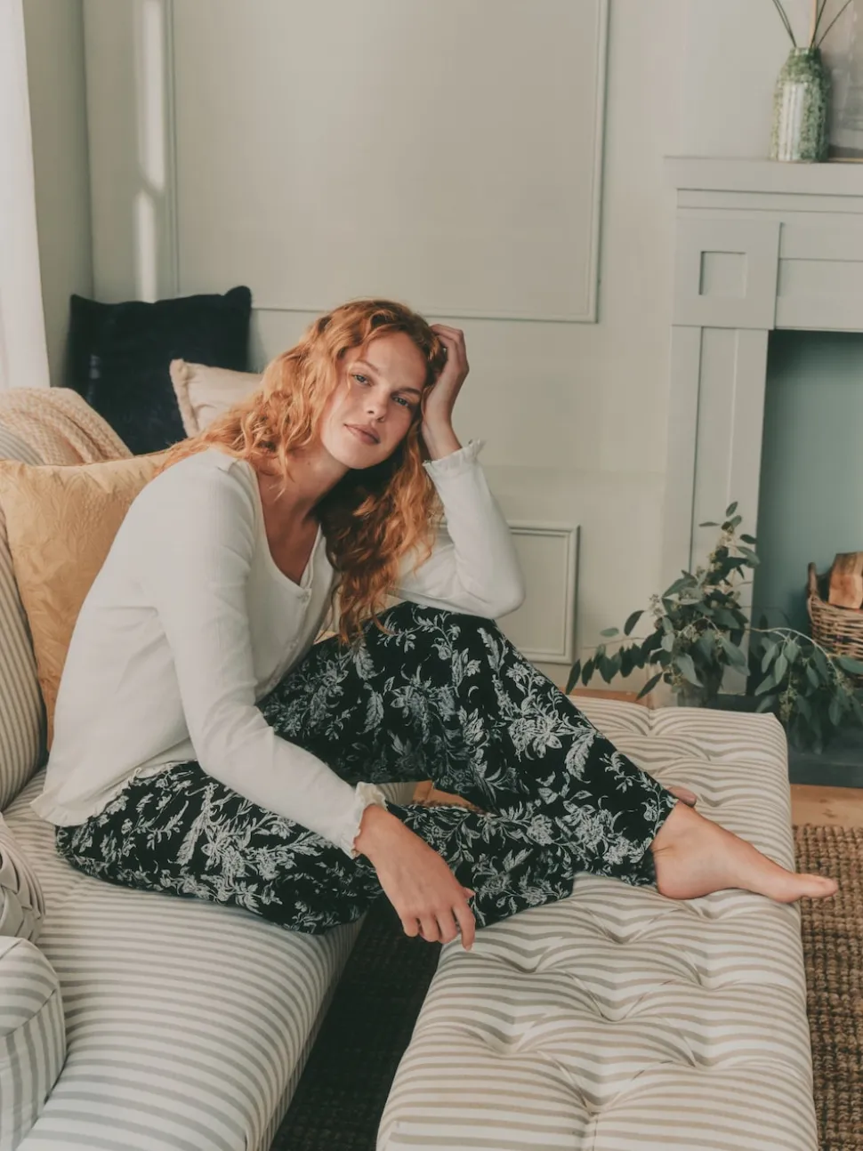 Laura Ashley Pointelle Long Sleeve Pyjamas