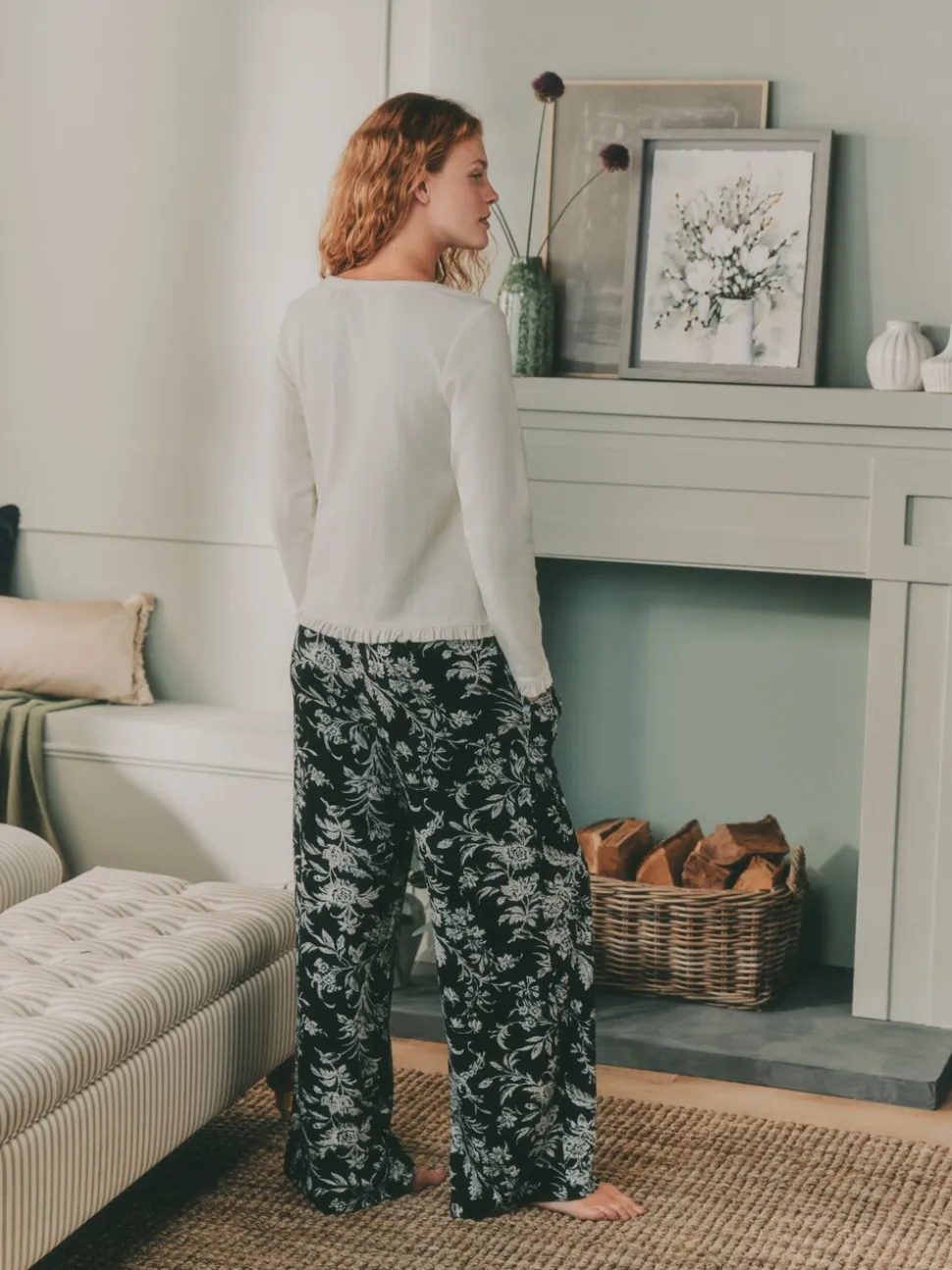Laura Ashley Pointelle Long Sleeve Pyjamas