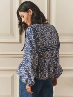 Laura Ashley Sailor Collar Blouse