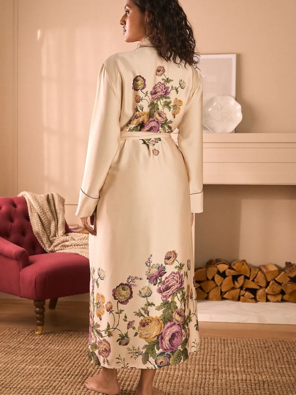 Laura Ashley Uffington Roses longline badjas