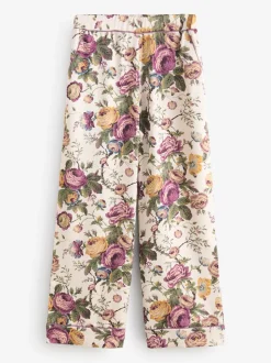 Laura Ashley Uffington Roses Satin Button Through Pyjamas