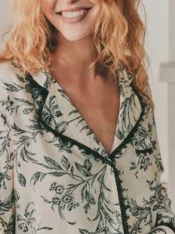 Laura Ashley viscose pyjama met knopen