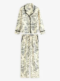 Laura Ashley viscose pyjama met knopen