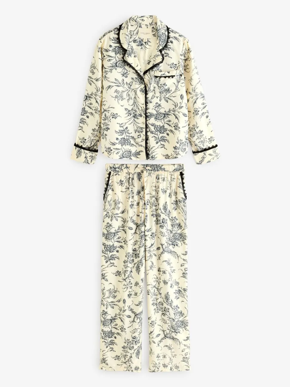 Laura Ashley viscose pyjama met knopen