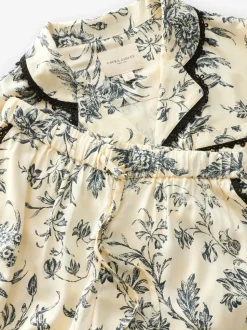 Laura Ashley viscose pyjama met knopen