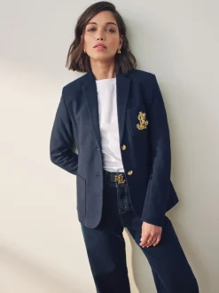Lauren marineblauw - Lauren Ralph Lauren Anfisa Bullion Jacquard Blazer