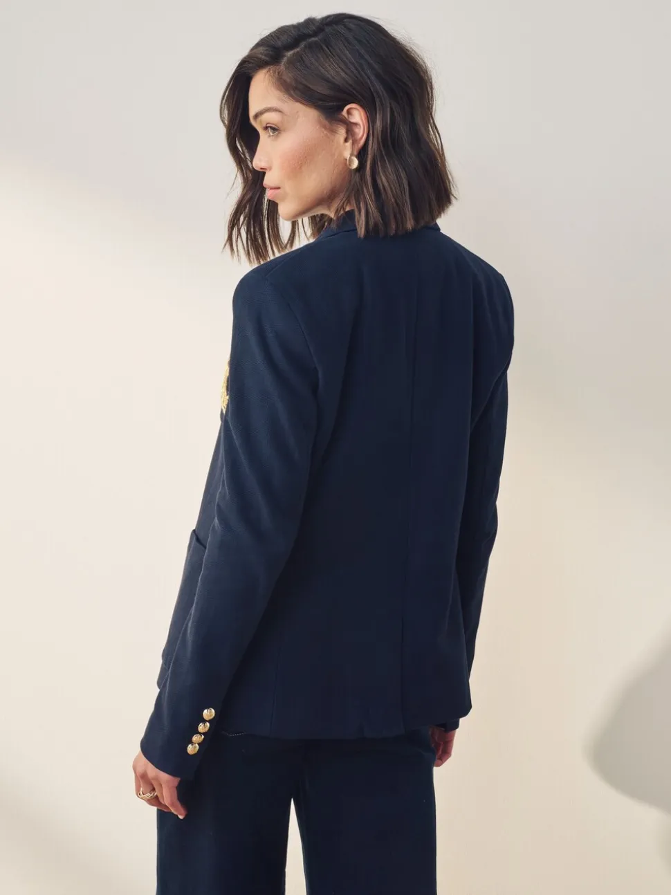 Lauren marineblauw - Lauren Ralph Lauren Anfisa Bullion Jacquard Blazer