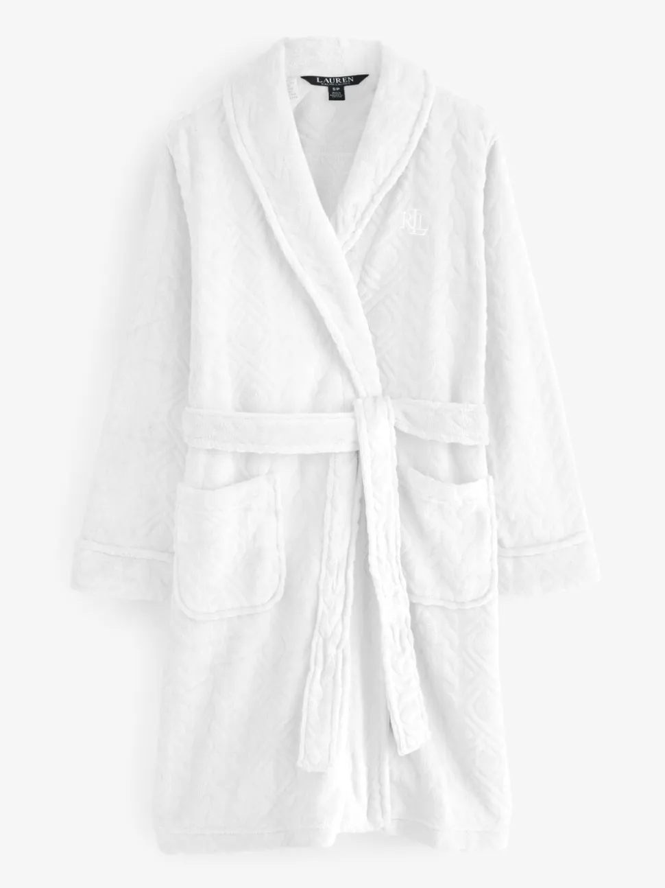 Lauren Ralph Lauren Chenille So Soft L/S Shawl Collar Short Robe