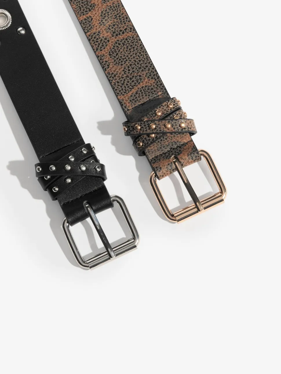 Leopard Print and Studded - Lipsy Belts 2 Pack