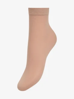 Licht beige - 5 Paar 20 denier enkelsokken