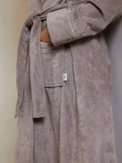 Licht beige - Chelsea Peers 100% Cotton Towelling Dressing Gown