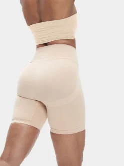 Licht beige - Heist - Contour vormgevende naadloze short met hoge taille