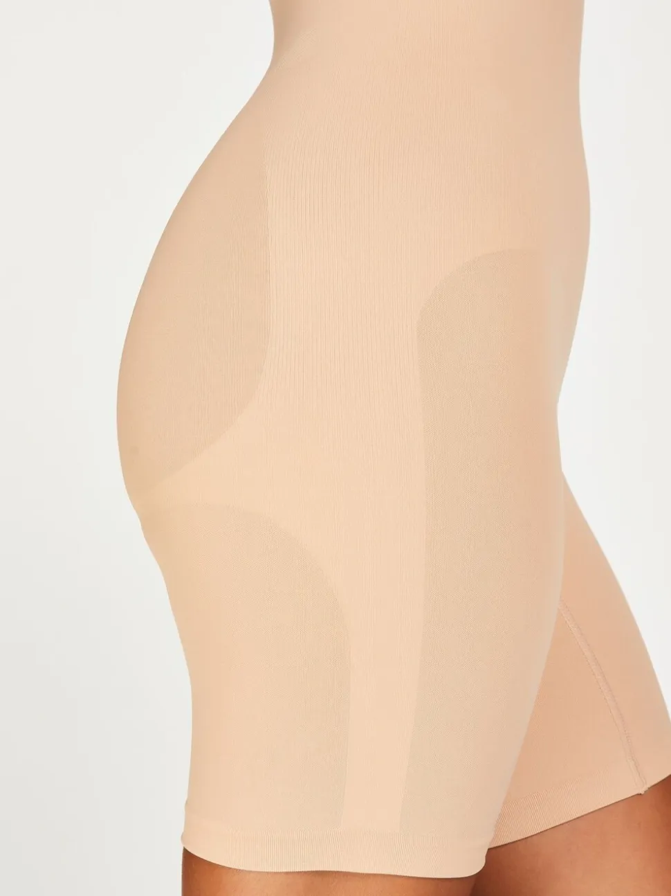 Licht beige - Hunkemoller naadloze vormgevende dij-slanker shapewear 100% katoenen bodysuit