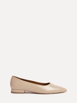 Licht beige - Linzi Wide Fit Compete Pointed Toe Ballet Flat Shoes