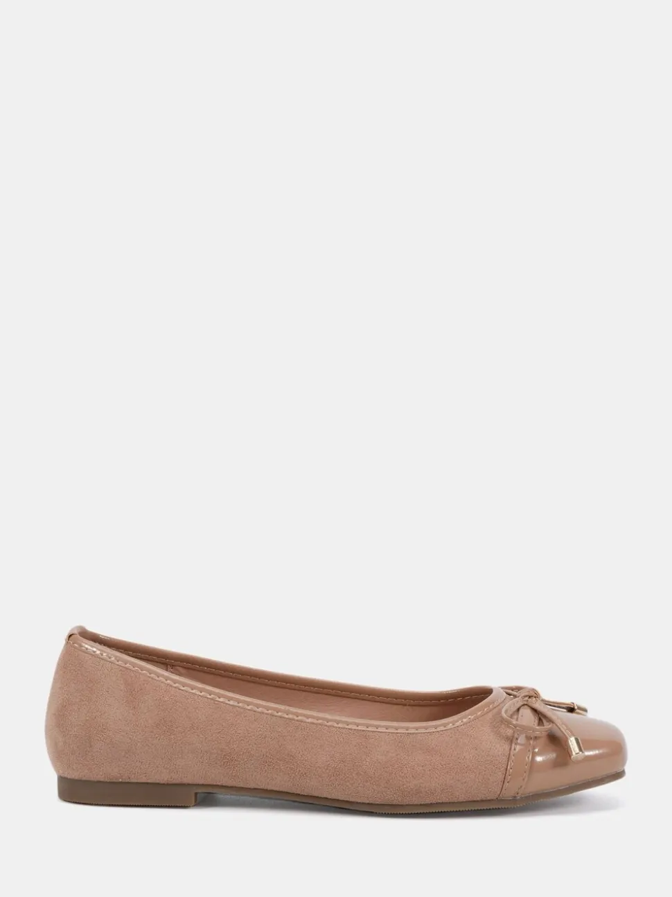 Licht beige - Novo CAPRICORN Soft Sqaure Toe Cap Bow Ballerinas