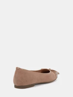 Licht beige - Novo CAPRICORN Soft Sqaure Toe Cap Bow Ballerinas