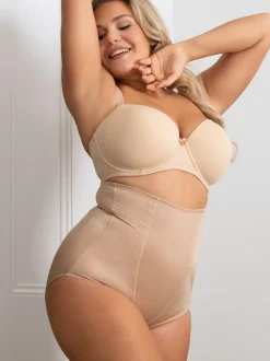 Licht beige - Pour Moi Lingerie Shapewear slipje voor zandloperfiguur met hoge taille en krachtige buikcorrectie