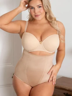 Licht beige - Pour Moi Lingerie Shapewear slipje voor zandloperfiguur met hoge taille en krachtige buikcorrectie