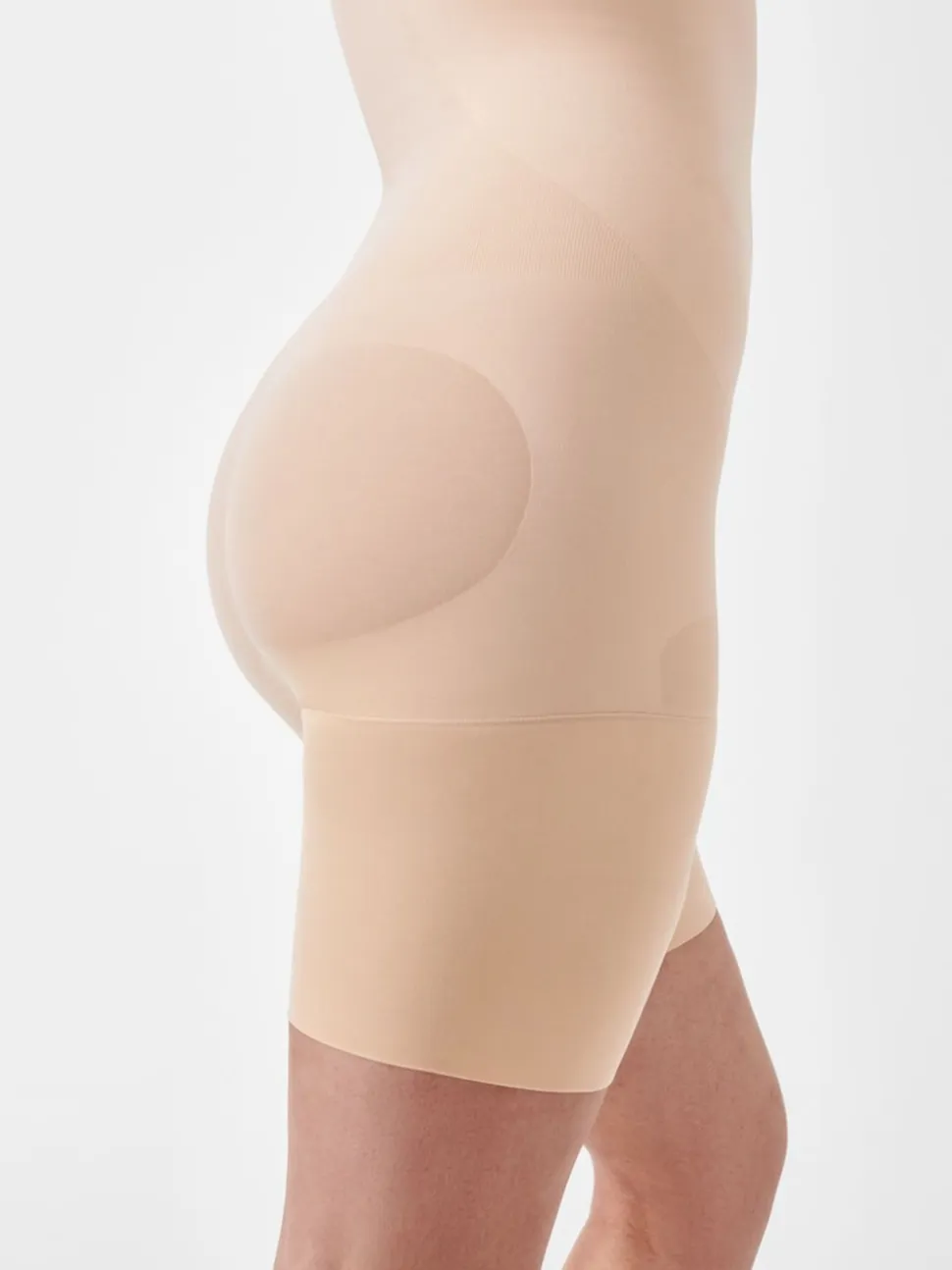 Licht beige - SPANXsculpt™ Naadloze Power bodysuit met open buste tot halverwege de dij