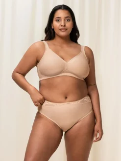 Licht beige - Triumph - Modern zachte katoenen beha zonder beugel
