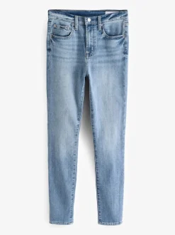 Lichtblauw - Gap echte stretch skinny jeans met hoge taille
