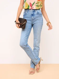 Lichtblauw - Superzachte slim-fit jeans