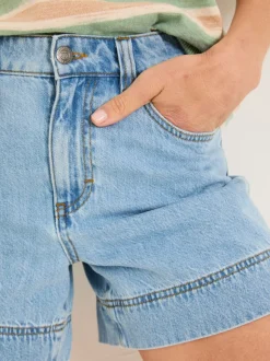 Lichtblauw vintage - FatFace 100% katoenen denim shorts
