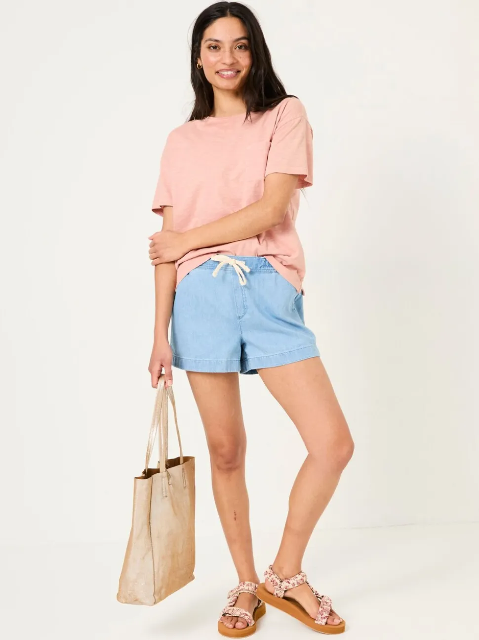 Lichtblauw vintage - FatFace Drawstring Short