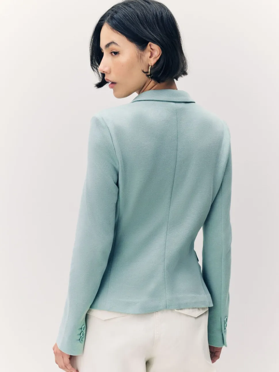 Lichtblauwgroen - Vero Moda blazer met aansluitende pasvorm