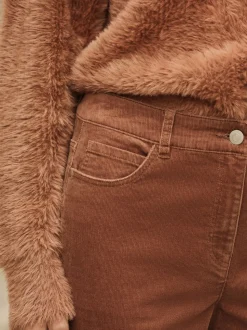Lichtbruin - Corduroy boot cut broek