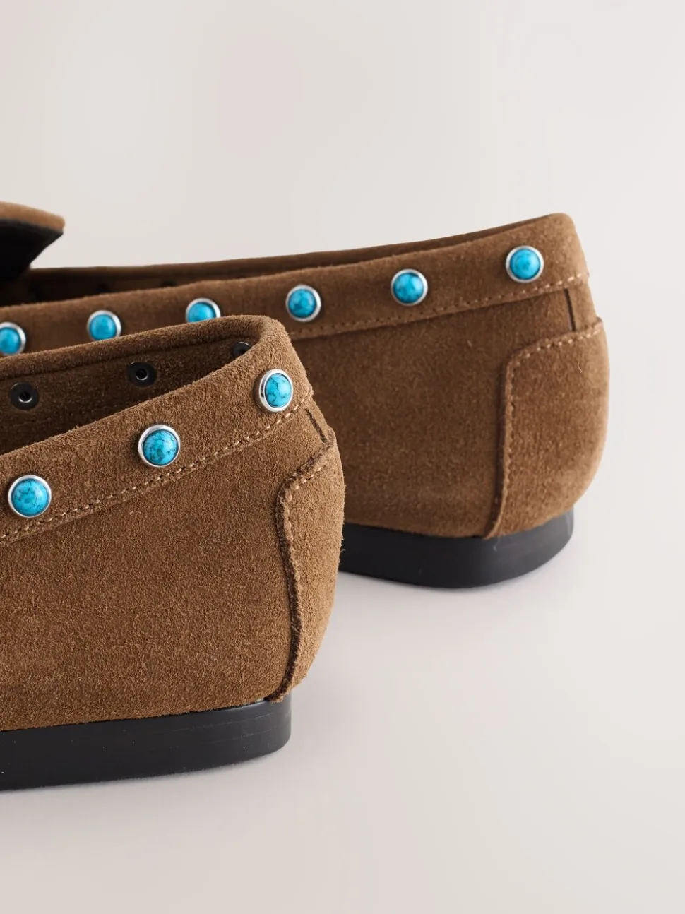 Lichtbruin - Forever Comfort® Leather Loafers With Fringing