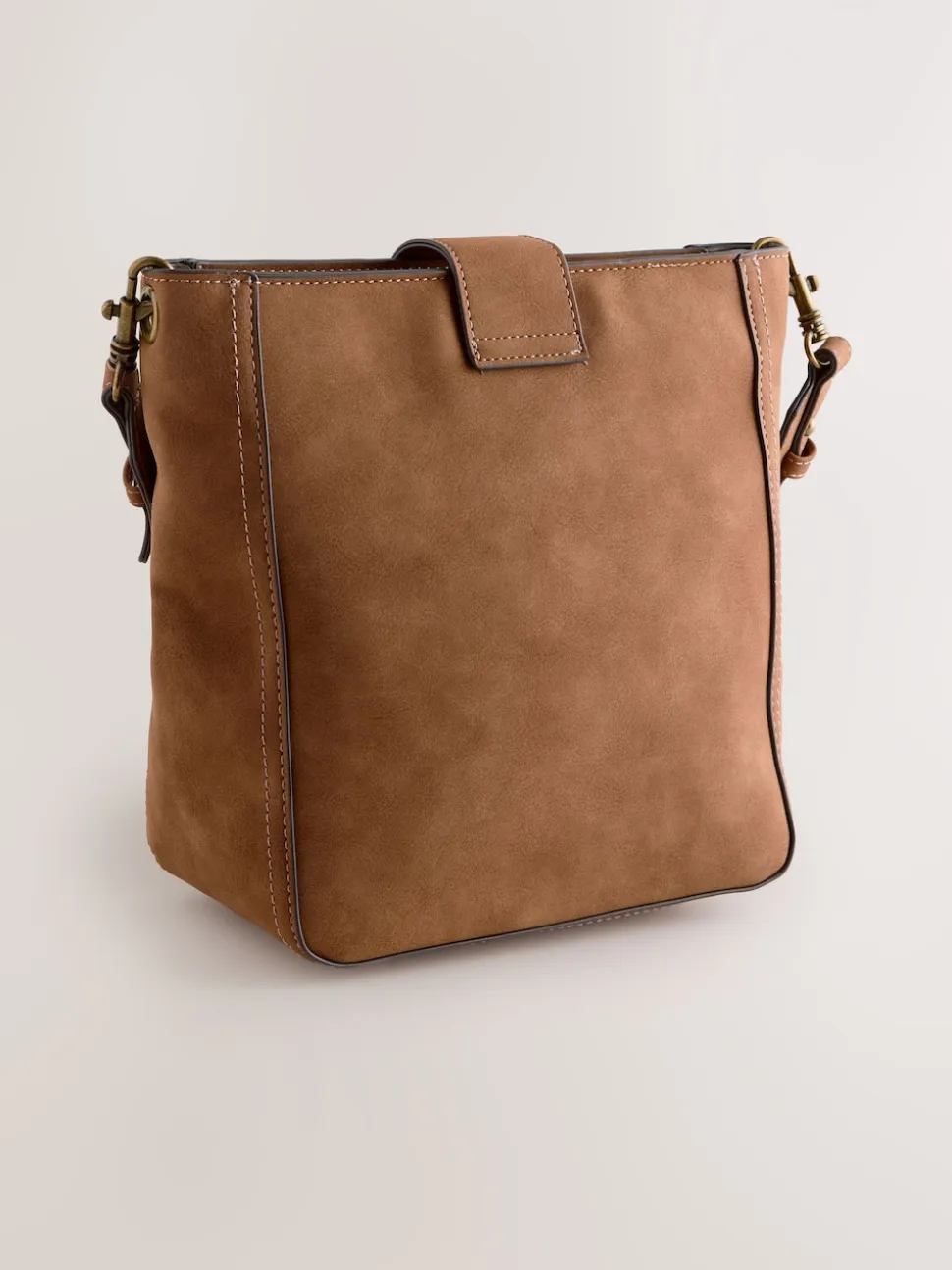 Lichtbruin - Gestructureerde Messenger-tas