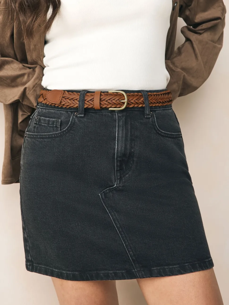 Lichtbruin - Hand Plaited Leather Belt