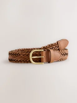 Lichtbruin - Hand Plaited Leather Belt