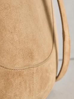 Lichtbruin - Leather Scoop Cross Body Bag