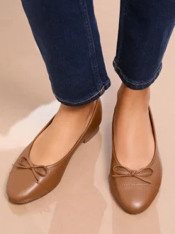 Lichtbruin - Lipsy Patent Toecap Ballerinas