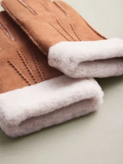 Lichtbruin - N. Premium leren handschoenen van schapenvacht