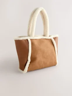 Lichtbruin - PU Borg Tote Bag
