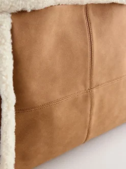 Lichtbruin - PU Borg Tote Bag