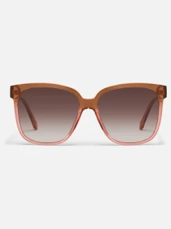 Lichtbruin - QUAY Wide Awake Sunglass