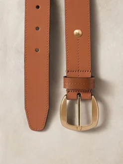 Lichtbruin - Regular Premium Made In Italy Casual Leather Belt