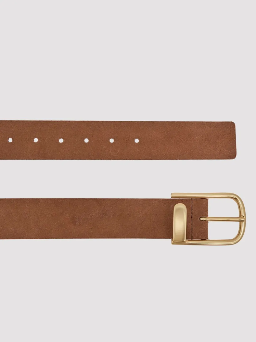 Lichtbruin - Reiss Iyla leren riem met halve gesp