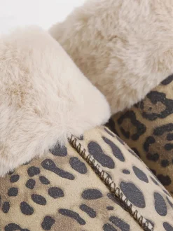 Lichtbruin - Simply Be Faux Fur Lined Suede Mule Slippers