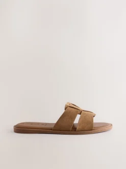 Lichtbruin - Slotted Muilsandalen