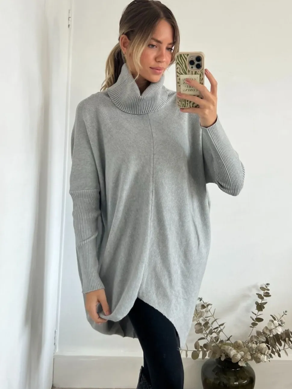 Lichtgrijs - Style Cheat Longer Length Hope Knitted Jumper