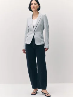 Lichtgrijs - Vero Moda blazer met aansluitende pasvorm